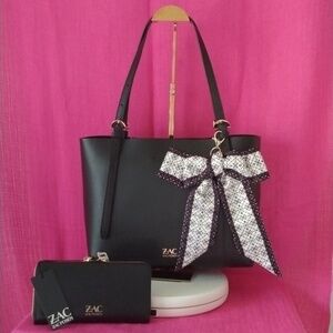 Zac Posen tote bag with bow and wallet